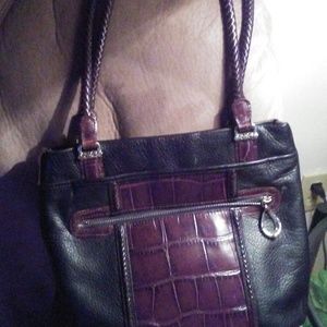 LIKE NEW! Brighton Leather Croc Style Shoulder Bag